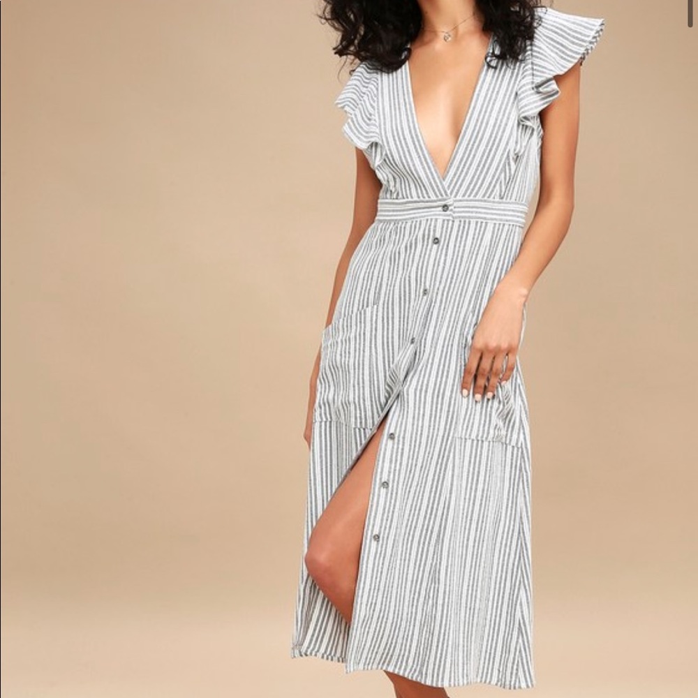 Lost + Wander Kika Midi Dress NWT
